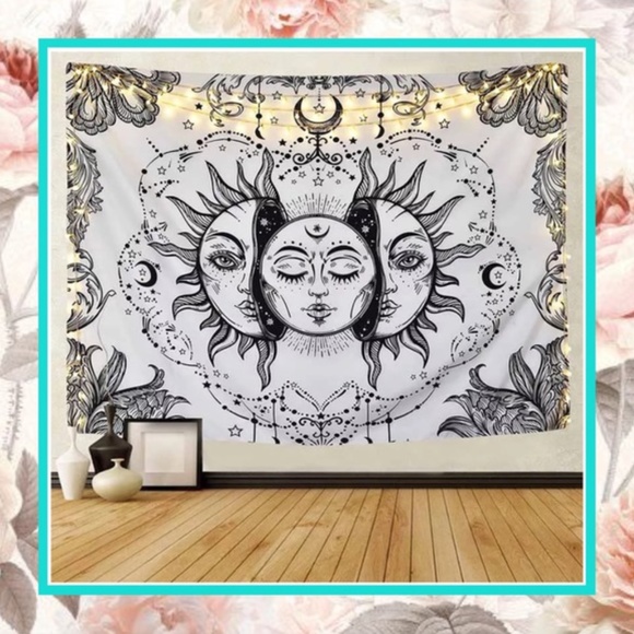 Urban Outfitters Other - 🌸 BOHEMIAN MOON SUN TAPESTRY MANDALA BACKGROUND DROP BOHO WALL HANG MOOD HOME
